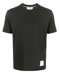 dunkelgrünes T-Shirt mit einem Rundhalsausschnitt von Thom Browne
