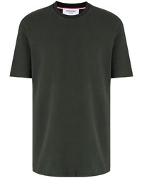 dunkelgrünes T-Shirt mit einem Rundhalsausschnitt von Thom Browne