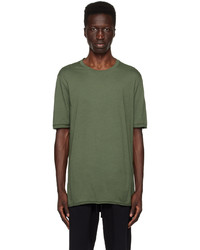 dunkelgrünes T-Shirt mit einem Rundhalsausschnitt von Thom Krom