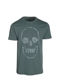 dunkelgrünes T-Shirt mit einem Rundhalsausschnitt von Volcom