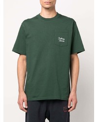 dunkelgrünes T-Shirt mit einem Rundhalsausschnitt von Palmes