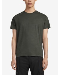 dunkelgrünes T-Shirt mit einem Rundhalsausschnitt von Z Zegna