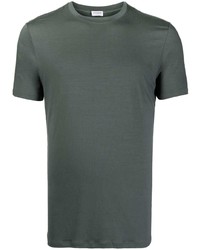 dunkelgrünes T-Shirt mit einem Rundhalsausschnitt von Zimmerli