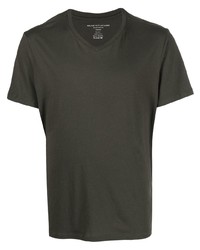 dunkelgrünes T-Shirt mit einem V-Ausschnitt von Majestic Filatures