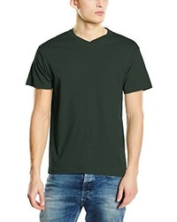dunkelgrünes T-Shirt mit einem V-Ausschnitt von Stedman Apparel