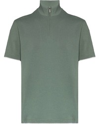 dunkelgrünes T-shirt mit einer Knopfleiste von Eleventy