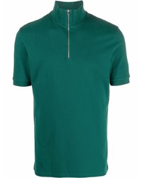 dunkelgrünes T-shirt mit einer Knopfleiste von Ron Dorff