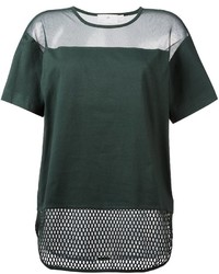 dunkelgrünes T-shirt von adidas by Stella McCartney