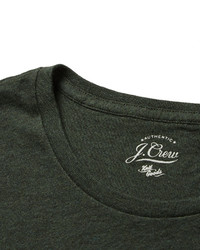 dunkelgrünes T-shirt von J.Crew