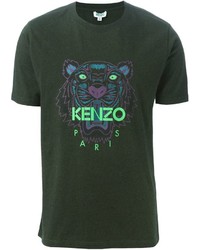 dunkelgrünes T-shirt von Kenzo