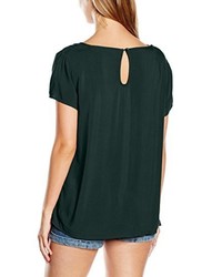 dunkelgrünes T-shirt von Only