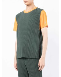 dunkelgrünes Trägershirt von Homme Plissé Issey Miyake