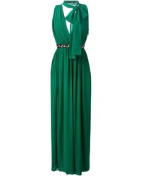 dunkelgrünes verziertes Kleid von MSGM