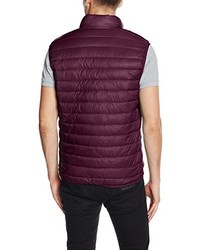 dunkellila ärmellose Jacke von Selected Homme