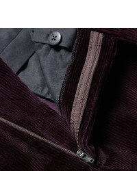 dunkellila Anzughose aus Cord von Richard James