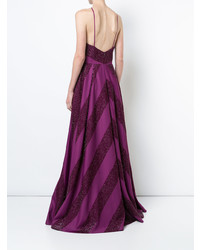 dunkellila Ballkleid von Zac Zac Posen