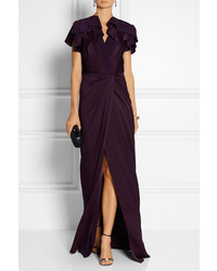 dunkellila Ballkleid von Jenny Packham