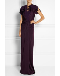 dunkellila Ballkleid von Jenny Packham