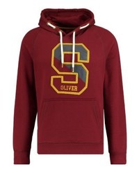 dunkellila bedruckter Pullover mit einem Kapuze von s.Oliver