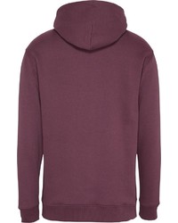 dunkellila bedruckter Pullover mit einem Kapuze von Tommy Jeans