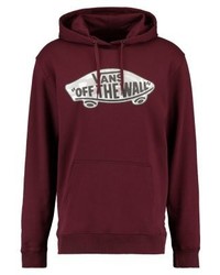 dunkellila bedruckter Pullover mit einem Kapuze von Vans