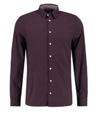 dunkellila bedrucktes Langarmhemd von CASUAL FRIDAY