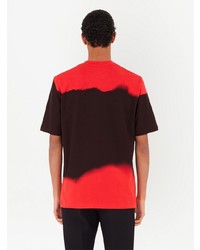 dunkellila bedrucktes T-Shirt mit einem Rundhalsausschnitt von Ferragamo