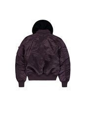 dunkellila bestickte Bomberjacke von Alpha Industries