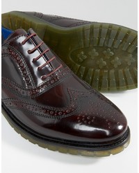 dunkellila Brogues von Red Tape