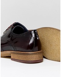 dunkellila Brogues von Ted Baker