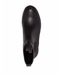 dunkellila Chelsea Boots aus Leder von Jil Sander