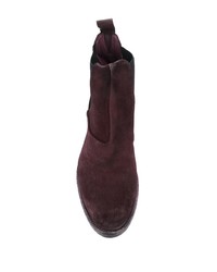 dunkellila Chelsea Boots aus Wildleder von Pantanetti