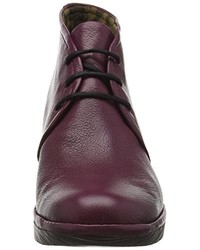 dunkellila Chukka-Stiefel von Fly London