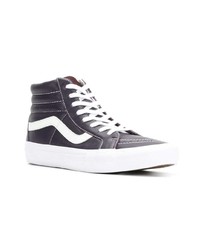 dunkellila hohe Sneakers aus Leder von Vans