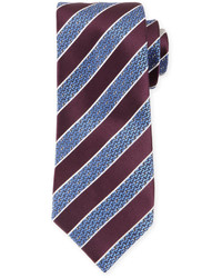 dunkellila horizontal gestreifte Krawatte