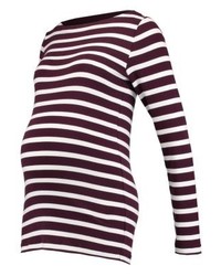 dunkellila horizontal gestreiftes Langarmshirt von Gap