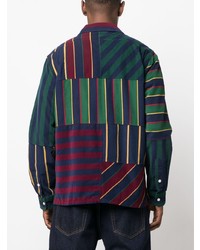 dunkellila horizontal gestreiftes Polohemd von Polo Ralph Lauren