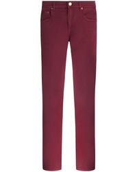 dunkellila Jeans mit Paisley-Muster