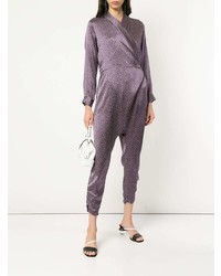 dunkellila Jumpsuit mit Blumenmuster von Rachel Comey