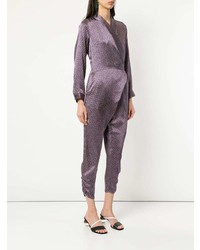 dunkellila Jumpsuit mit Blumenmuster von Rachel Comey