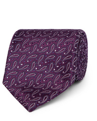 dunkellila Krawatte mit Paisley-Muster von Charvet