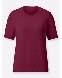 dunkellila Kurzarmpullover von Witt