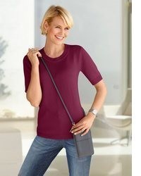 dunkellila Kurzarmpullover von Witt