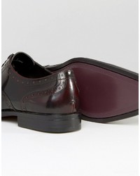 dunkellila Leder Brogues von Asos