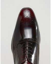 dunkellila Leder Brogues von Asos