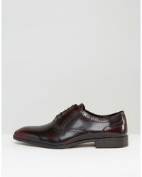 dunkellila Leder Brogues von Asos