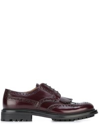 dunkellila Leder Brogues von Church's