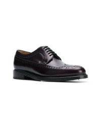 dunkellila Leder Brogues von Berwick Shoes