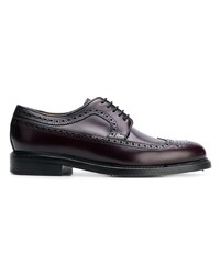 dunkellila Leder Brogues von Berwick Shoes