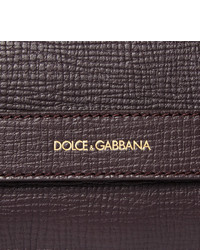 dunkellila Leder Clutch Handtasche von Dolce & Gabbana